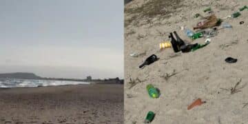 Poetto di Quartu, dopo il party in spiaggia resta la discarica di rifiuti degli incivili