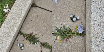 Carbonia, siringhe usate e boccette di metadone in mezzo al verde e per strada