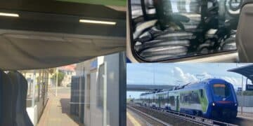 Il treno ibrido preso d’assalto dai vandali: finestrini con graffiti, parasole distrutti o manomessi