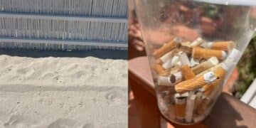 Poetto, fumatori maleducati gettano le cicche nella sabbia: 1400 mozziconi raccolti in due mattine