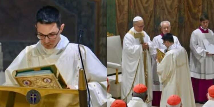 Da Capoterra al Vaticano, don Ambu legge il Vangelo alla prima messa di Papa Leone XIV