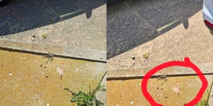 Pirri, siringhe usate e gettate a terra davanti alle scuole