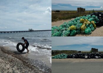 Cagliari, a Giorgino centinaia di volontari riempiono altrettanti sacchi di immondizia