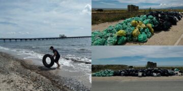 Cagliari, a Giorgino centinaia di volontari riempiono altrettanti sacchi di immondizia