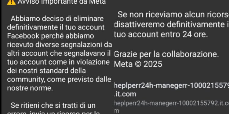 Allarme truffa su Facebook: utenti di Cagliari e provincia nel mirino di un falso messaggio firmato Meta