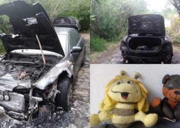 Pula, macchina in fiamme durante la notte, si sospetta un incendio doloso