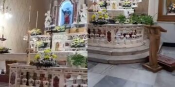 Cedimenti strutturali, via i fedeli dalla chiesa a Monastir