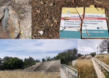 Erba e incuria a Sinnai, strade e piazze invase dalla vegetazione