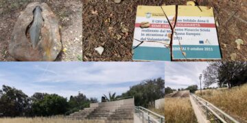 Erba e incuria a Sinnai, strade e piazze invase dalla vegetazione