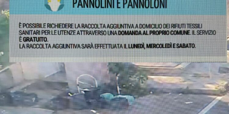 Rifiuti a Capoterra, il sindaco: “Pannoloni e pannolini sono stati ritirati”