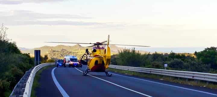 Grave incidente sulla 125 a Castiadas: turista ricoverato al Brotzu