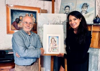 L’artista gallurese Paolo Demuru dona un dipinto in onore della Madonna della Panada