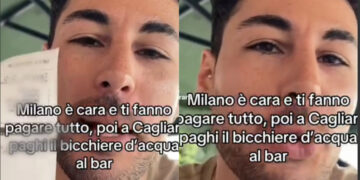Influencer paga a Cagliari due bicchieri d’acqua “presa dal rubinetto”: “Sono senza parole”