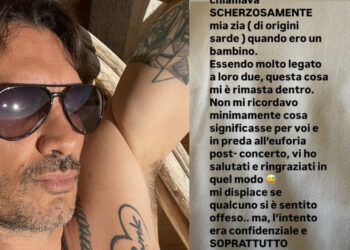 Fabrizio Moro ringrazia il pubblico sardo con il termine “sardegnoli” e si scusa: “Era confidenziale e amichevole”
