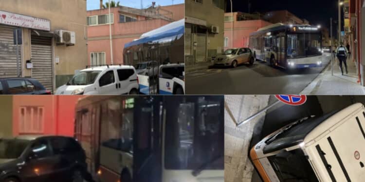 Pirri, macchine in sosta selvaggia e bus incastrati nelle strade, la scena si ripete ancora una volta