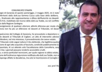 Decadenza Todde, il collegio di garanzia elettorale resta senza difesa: revocato il mandato a Fercia