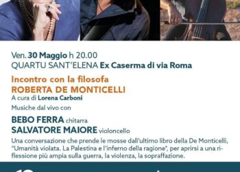 Quartu, a Pintai Bisus la tragedia della Palestina con la filosofa Roberta De Monticelli