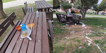 Assemini, la merenda al parco si trasforma in una gara di inciviltà