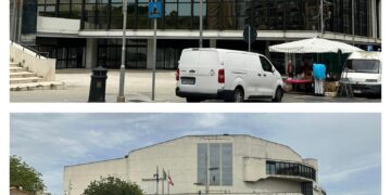 Cagliari, un souk davanti al Teatro Lirico: bancarelle e ambulanti per un indecoroso gran bazar