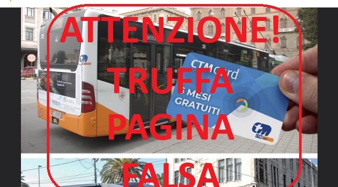 Cagliari, il Ctm: “Tentativi di truffa ai danni dei passeggeri: massima attenzione su Facebook”