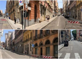 Cagliari, nella via Sassari chiusa al traffico “non passa nemmeno un cane”