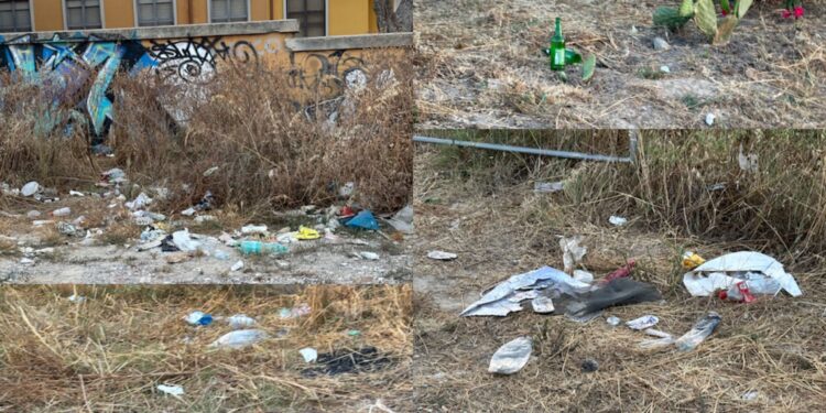 “Ricordi di Atheneika a Cagliari”: una distesa di rifiuti nel luogo di ritrovo dei giovani