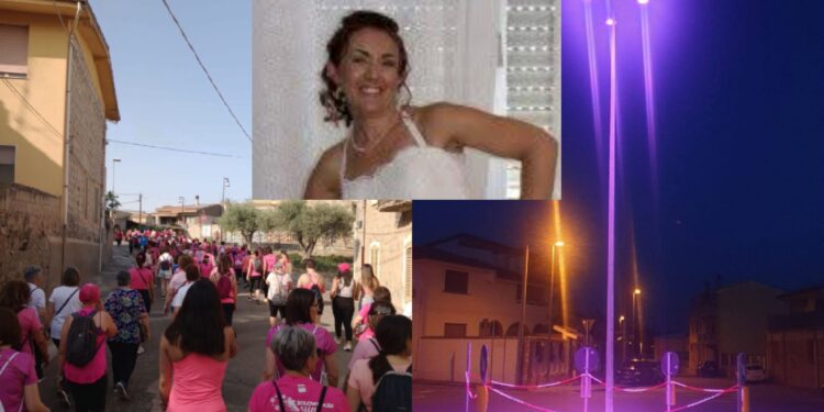 Serrenti, una luce rosa per non dimenticare Francesca