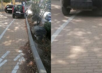 Torre delle Stelle, la corsia destinata ai pedoni diventa un parcheggio