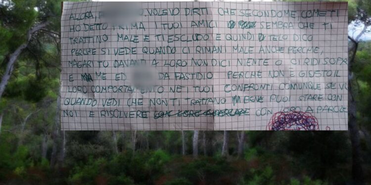 Sinnai, la dolce lettera scritta da alcuni bimbi a un amichetto