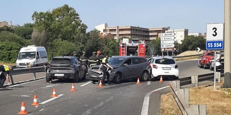 Incubo 554, un doppio incidente fra Selargius e Cagliari tiene in ostaggio gli automobilisti