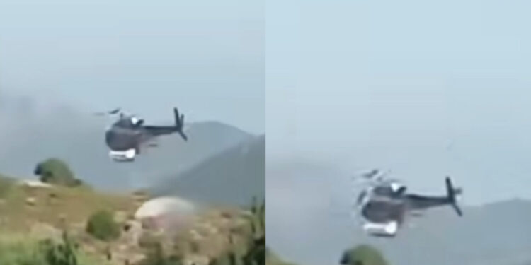 Jerzu, elicottero della flotta regionale colpisce la linea elettrica durante la lotta contro il fuoco: miracolosamente illeso il pilota