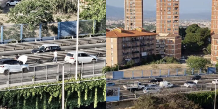 Cagliari, maxi tamponamento sull’asse mediano: 7 veicoli coinvolti e traffico rallentato
