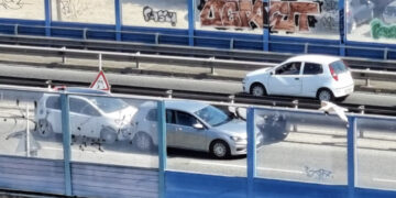 Cagliari, tamponamento auto- scooter sull’Asse Mediano: traffico bloccato