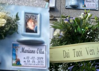 “Dai tuoi veri amici”: la dedica sulla corona di fiori in cimitero per Mariano contro chi l’ha abbandonato e lasciato annegare a Su Siccu
