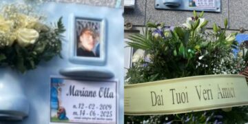 “Dai tuoi veri amici”: la dedica sulla corona di fiori in cimitero per Mariano contro chi l’ha abbandonato e lasciato annegare a Su Siccu