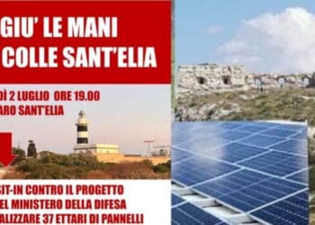 Cagliari, maxi impianto fotovoltaico sul colle di Sant’Ignazio: sit-in di protesta