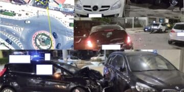 Quartu, incidente choc nella notte alla rotonda Marconi-Colombo: “Come una partita di biliardo”