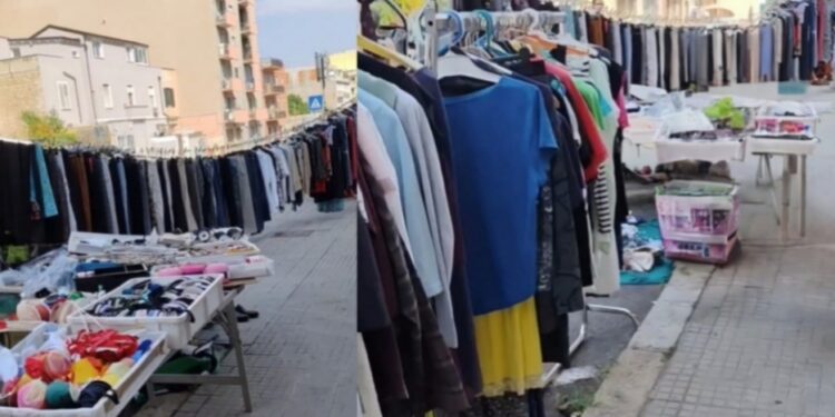 Cagliari, via Is Maglias trasformata in un grande bazar: “Vendita selvaggia sotto casa, nessun controllo”