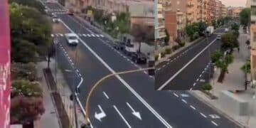 Quartu, ecco il nuovo volto di viale Colombo: al via i lavori per tracciare la segnaletica orizzontale