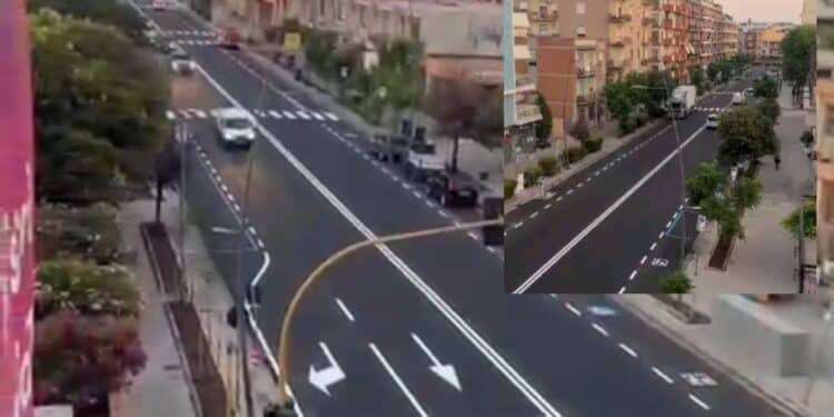 Quartu, ecco il nuovo volto di viale Colombo: al via i lavori per tracciare la segnaletica orizzontale