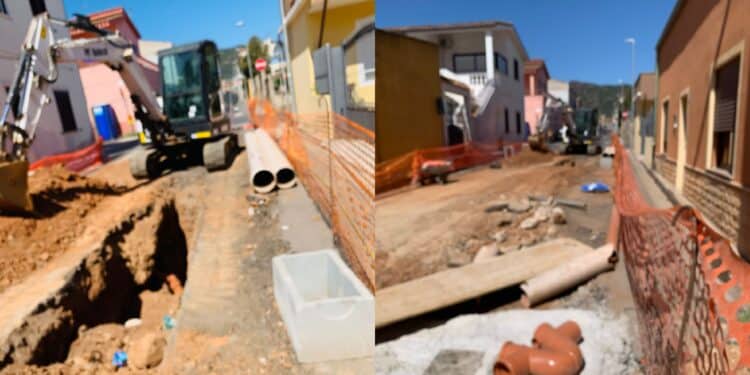 Capoterra, via Mazzini in ostaggio del cantiere che procede a singhiozzo