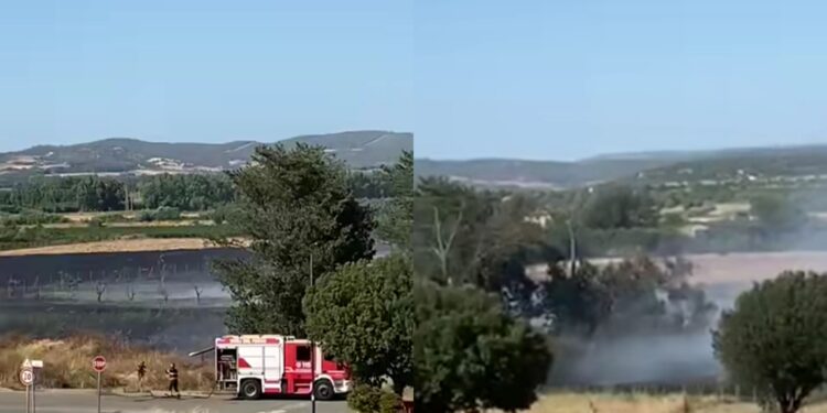 Ussana, grosso incendio minaccia la sede del Servizio Civile Universale