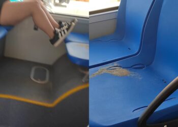 Cagliari, gli autobus sono sporchi? “Colpa dei cafoni con le scarpe sui sedili”