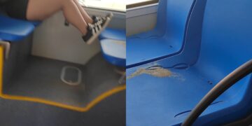 Cagliari, gli autobus sono sporchi? “Colpa dei cafoni con le scarpe sui sedili”