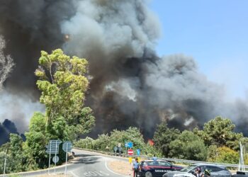 Carbonia, fiamme a due passi dal Sirai: “Ieri è stata sfiorata la tragedia”