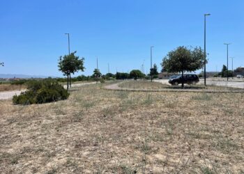A Selargius pochi alberi nel parcheggio di San Lussorio: la distesa arida accende le polemiche