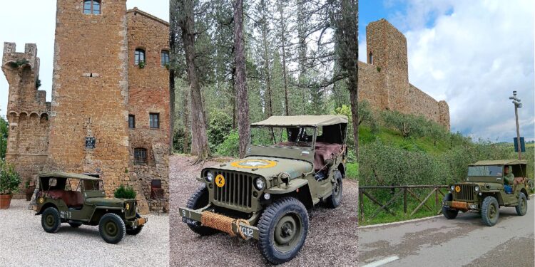 Da Quartu alla scoperta della Toscana a bordo di una Jeep Willys del 1943