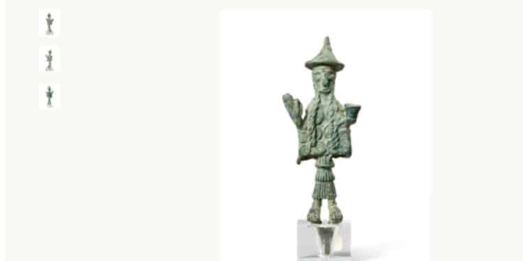 La Sacerdotessa torna in Sardegna: Nurnet si è aggiudicata il bronzetto all’asta di Christie’s