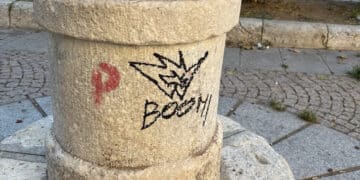 Cagliari, vandali in azione: imbrattata la Croce stazionaria a Villanova