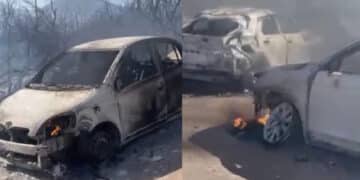 Villasimius, evacuati con i gommoni i bagnanti a Punta Molentis e centinaia di macchine bruciate : “È un miracolo che non sia morto qualcuno”